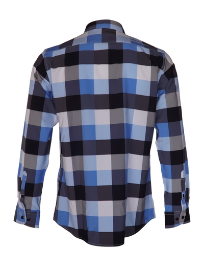 Titan Long Sleeve Shirt - Striking Blue Design - Korvel