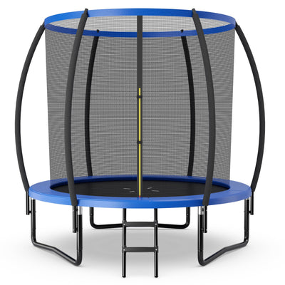10 Feet ASTM Approved Recreational Trampoline with Ladder - Blue