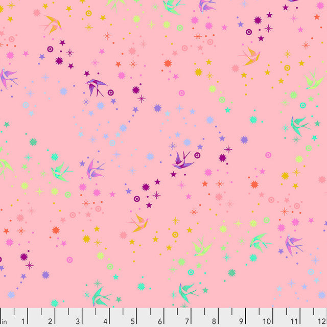 Blush Fairy Dust Tula's True Colors Cotton Fabric Per Yard