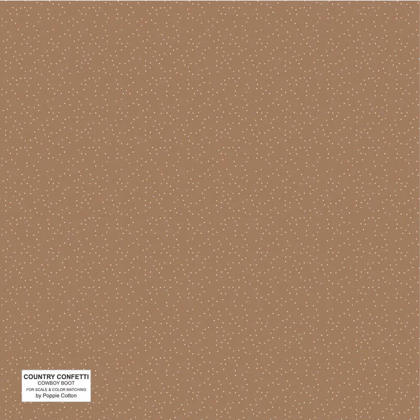 Brown Cowboy Boot Cotton Fabric - 44"/45" Per Yard