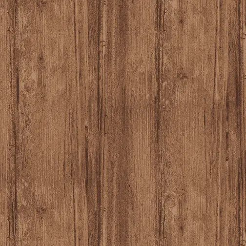 Tissu Flanelle Large de Bois Lavé Noisette Brun par Yard