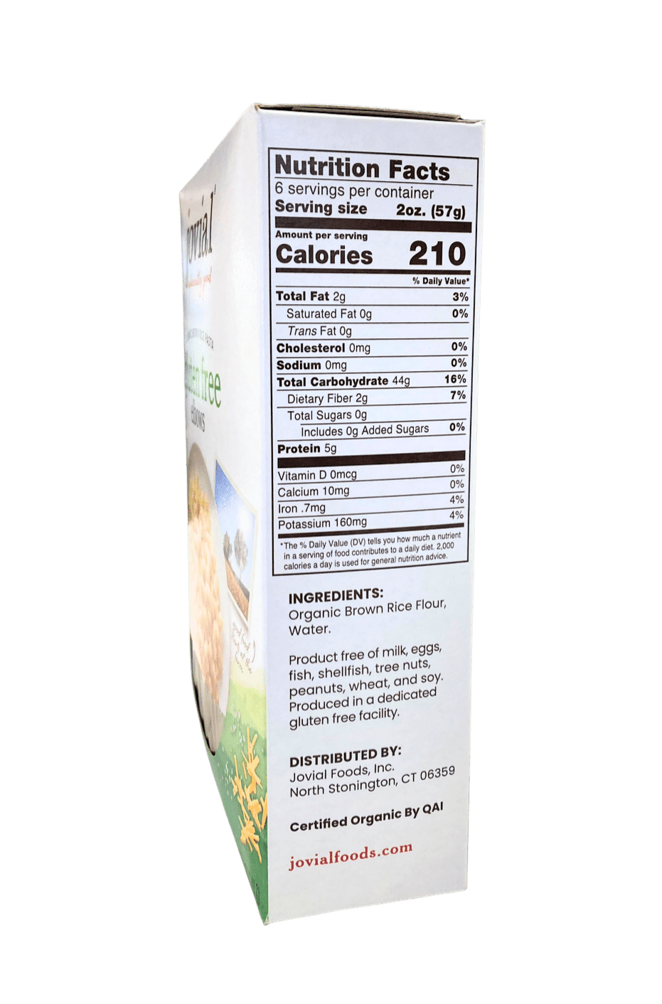 Pasta de Codo de Arroz Integral Orgánico - Sin Gluten de Jovial