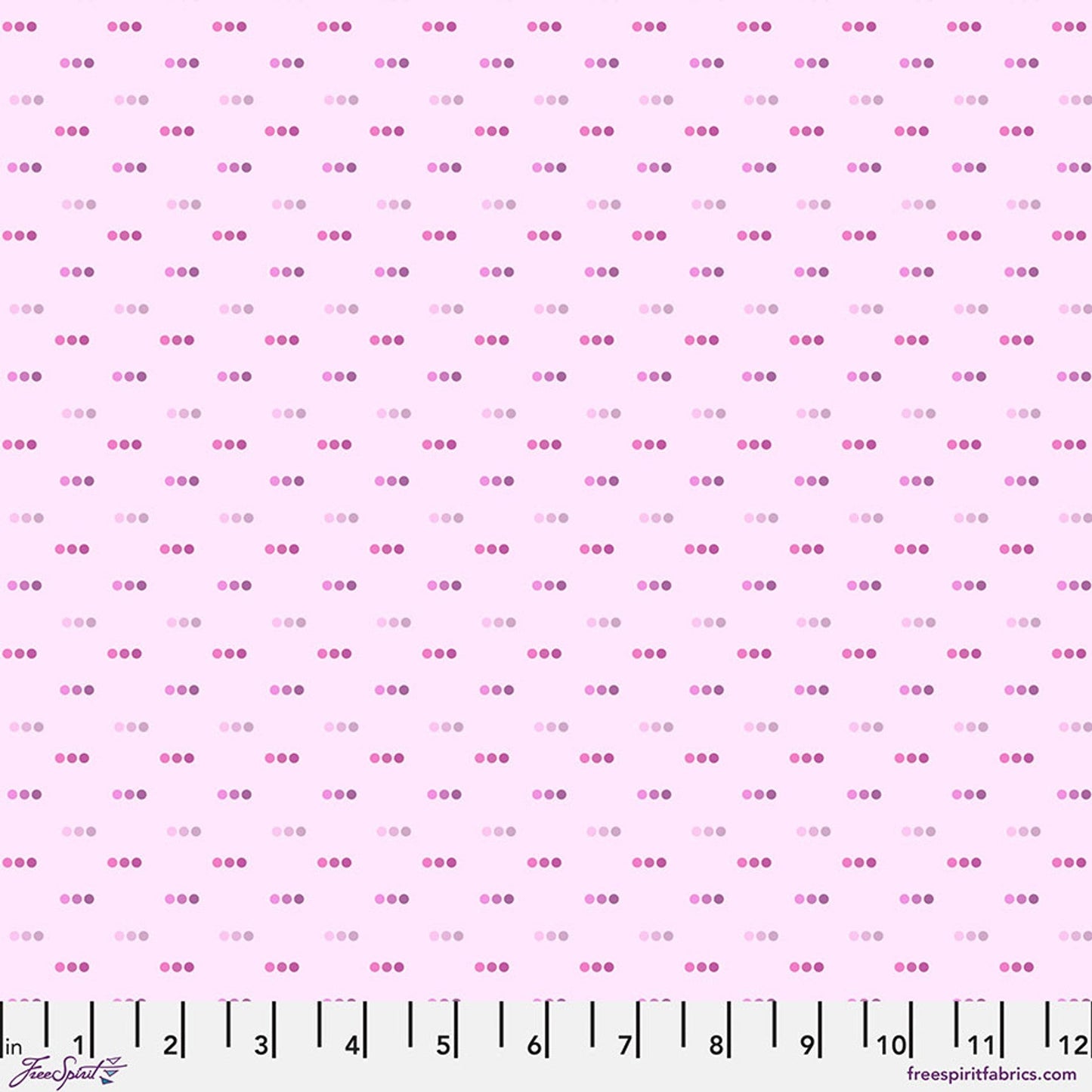 Tissu en coton à pois Bubblegum - 44"/45" par yard