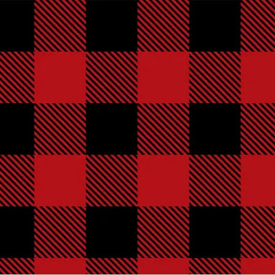 Buffalocheck Cloud Cuddle Scarlet Fabric per Yard