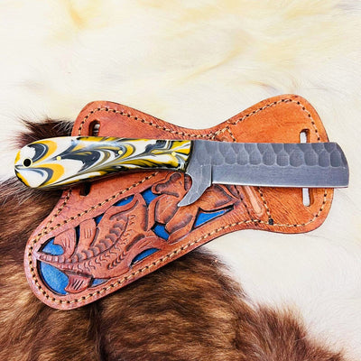 Custom Bull Knife – 8-Inch J2 Steel Blade with Ergonomic Resin Handle - Korvel