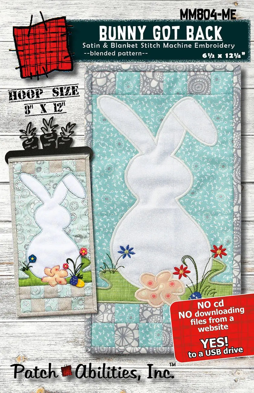 Bunny Got Back Machine Embroidery Pattern