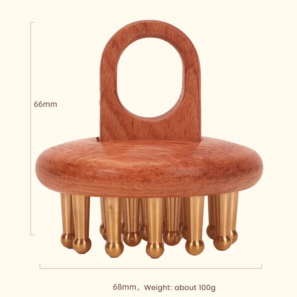 Peine de Masaje Meridian de Madera y Cobre