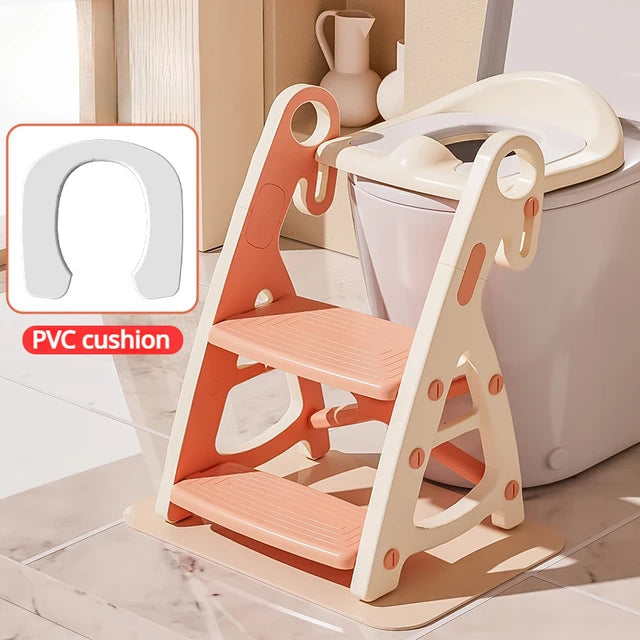 Asiento de Entrenamiento para el Baño Ajustable y Escalón para Niños