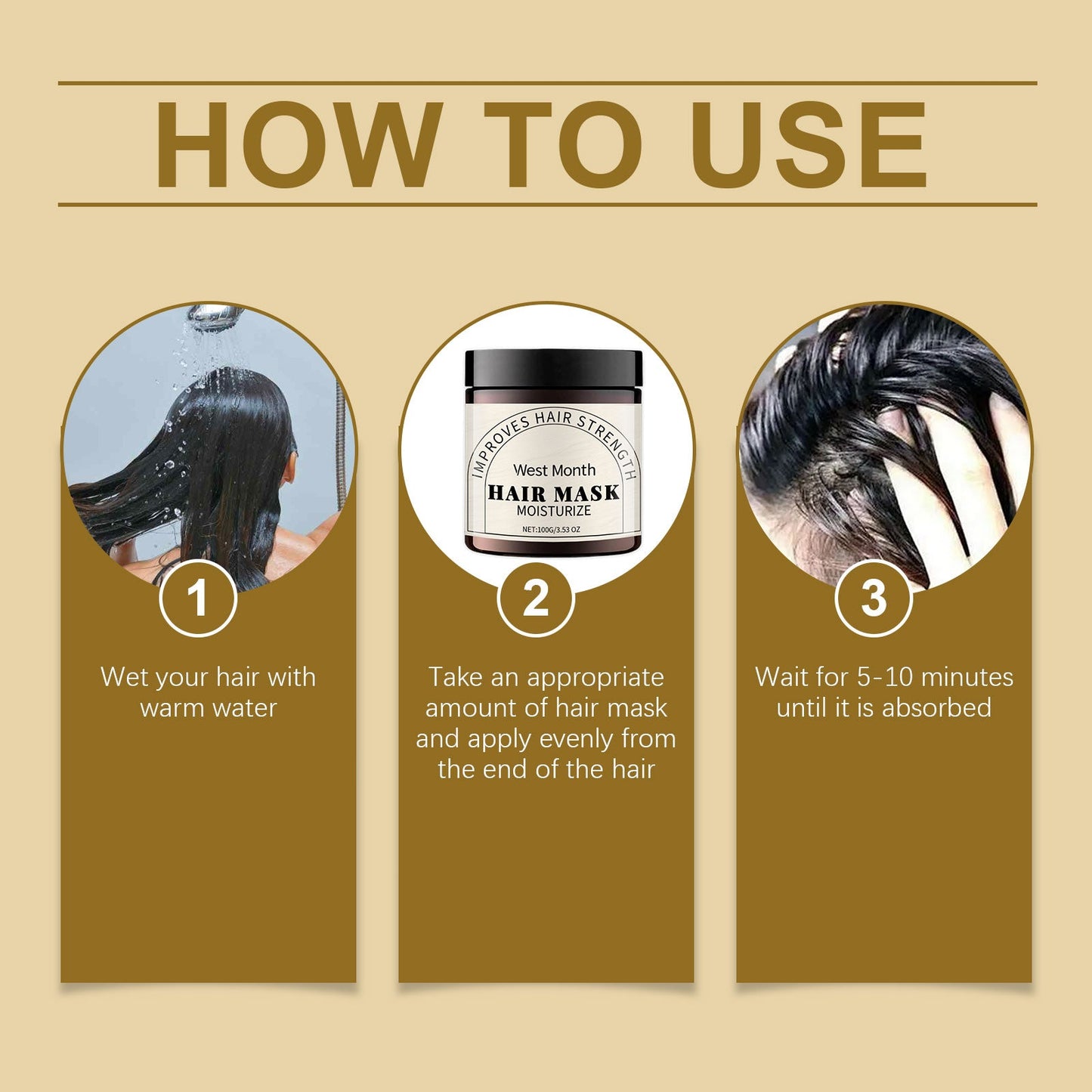 Repair Moisturizing Hair Mask, Moisturizing, Nourishing And Repairing Dry Hair, Smooth, Soft And Glossy Hair Mask - Korvel