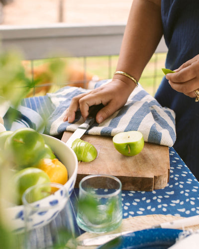 Organic Chambray Stripe Hand Towel - Versatile & Stylish - Korvel