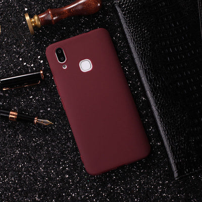 Coque souple de couleur unie premium pour Vivo X21