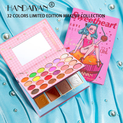 HANDAIYAN 32 Color Makeup Palette Set - Eye Shadow & Blush