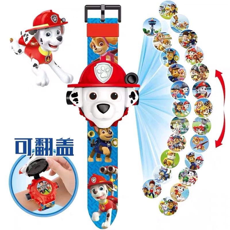 Paw Patrol 3D Projection Digital Watch & Action Figures Set