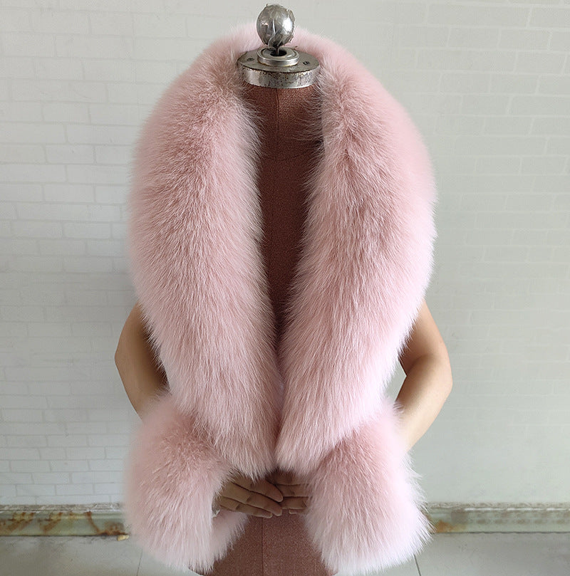 Elegant Real Fox Fur Horn Collar for Fashionable Accents