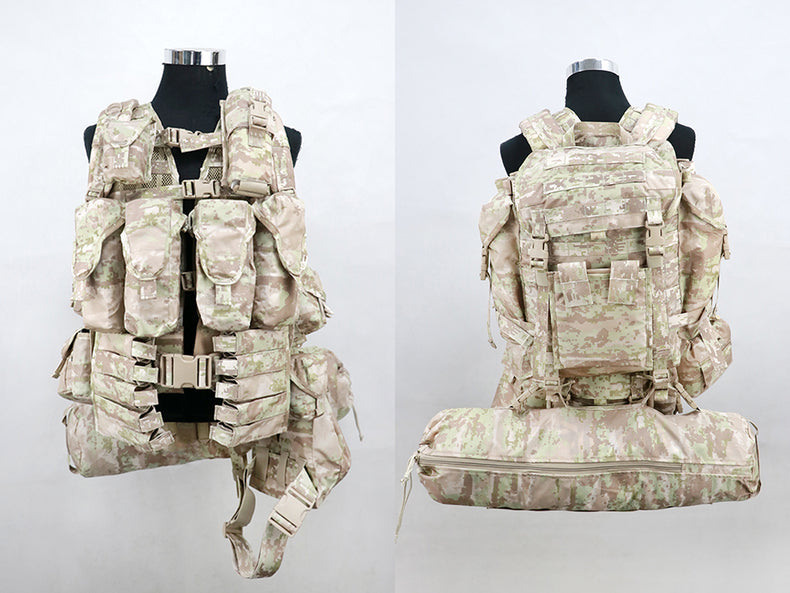 Cold War direct-purchased Russian military-issued 3rd-gen 6sh117 desert KSOR digital camo tactical vest - Korvel