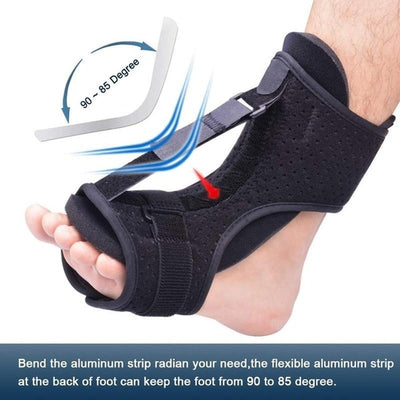 Adjustable Plantar Fasciitis Night Splint Foot Drop Orthotic Brace Elastic Dorsal Night Splint - Korvel