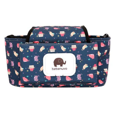 Print Strollers Baby Trolley Bag with Detachable Handbag Multifunctional Baby Stroller Organizer Pram Buggy Cart Hanging Bag XV2 - Korvel