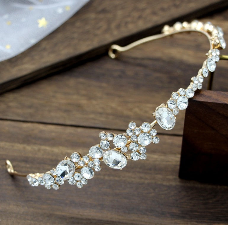Rhinestone headband diadem wedding dress accessories - Korvel
