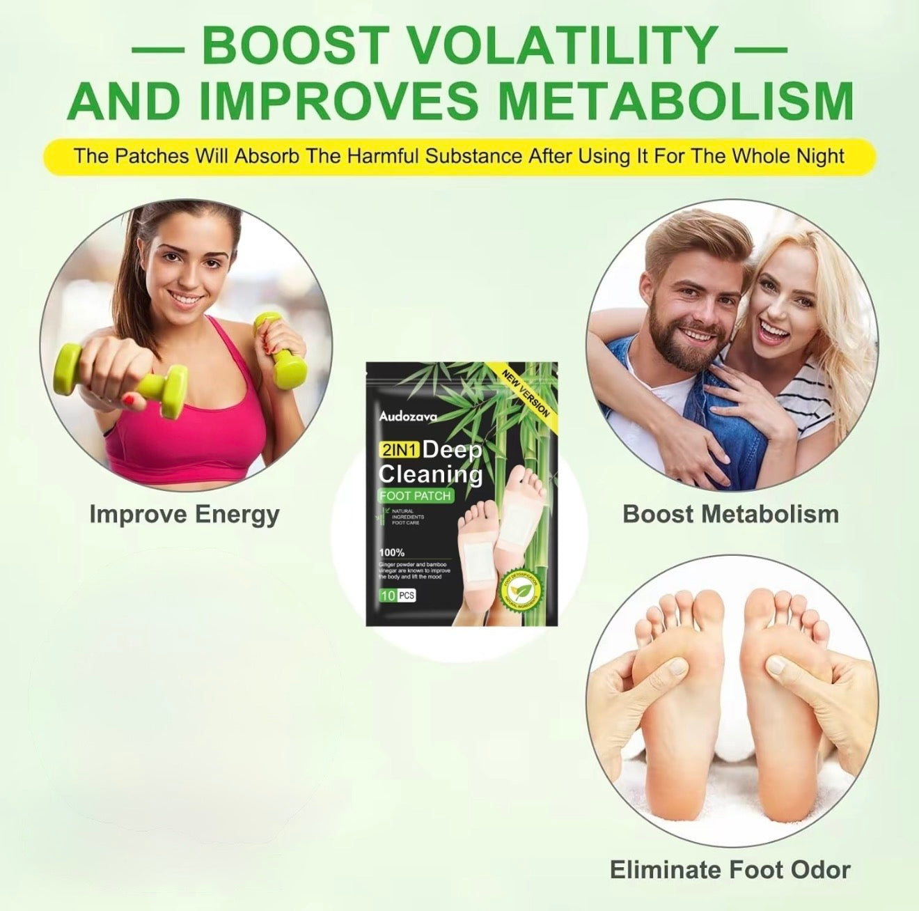 Parche para pies DetoxSoothe para relajación y comodidad