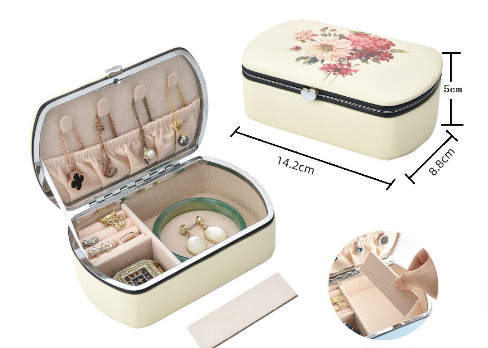 Simple Printed Home Desktop Jewelry Storage Box - Korvel