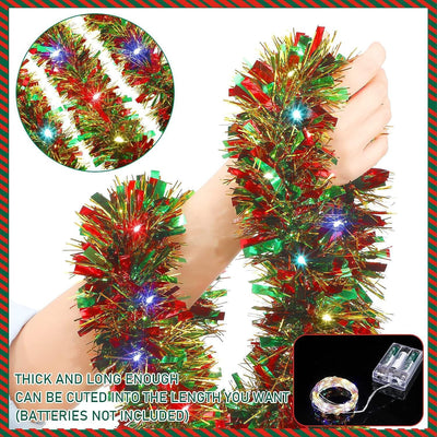 Christmas decoration ribbon, Christmas party atmosphere, venue arrangement, floral and madder hair strips - Korvel