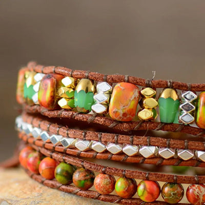 Pulsera Trenzada de Piedra Natural