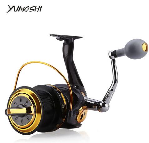 YUMOSHI Carrete de Pesca Spinning 12 + 1 Rodamientos