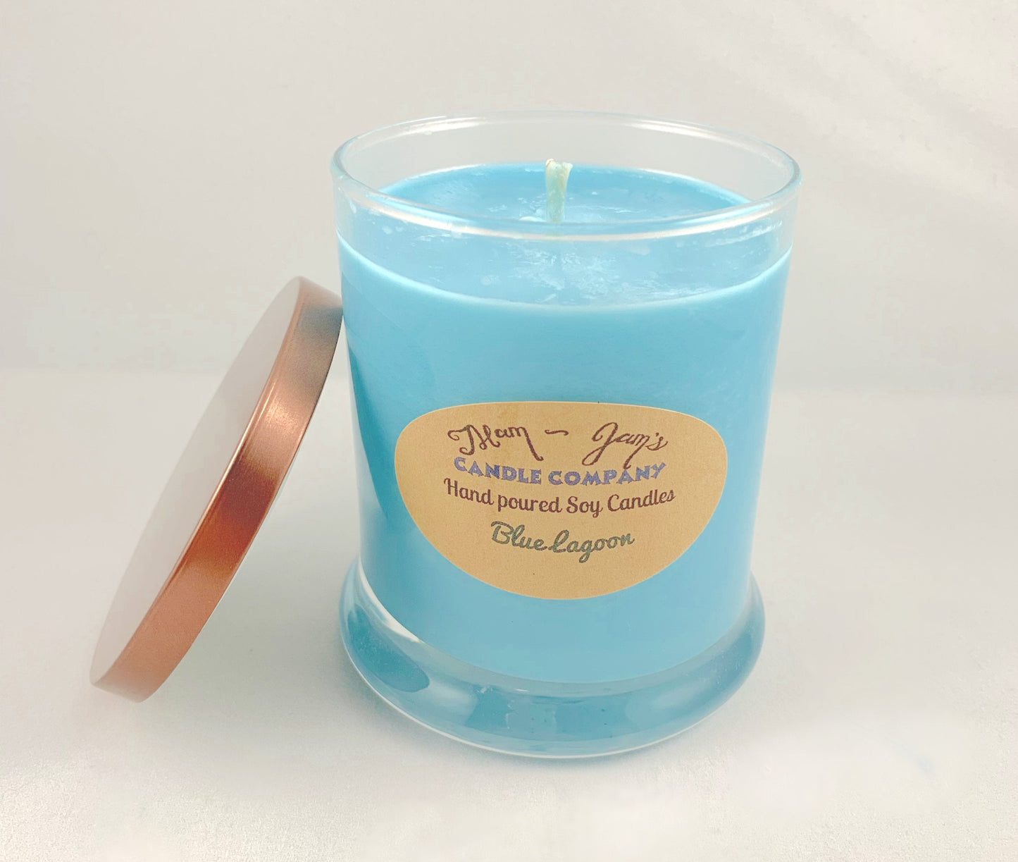 Blue Lagoon Soy Candle – Fresh & Aquatic Scent | Mam Jam’s - Korvel