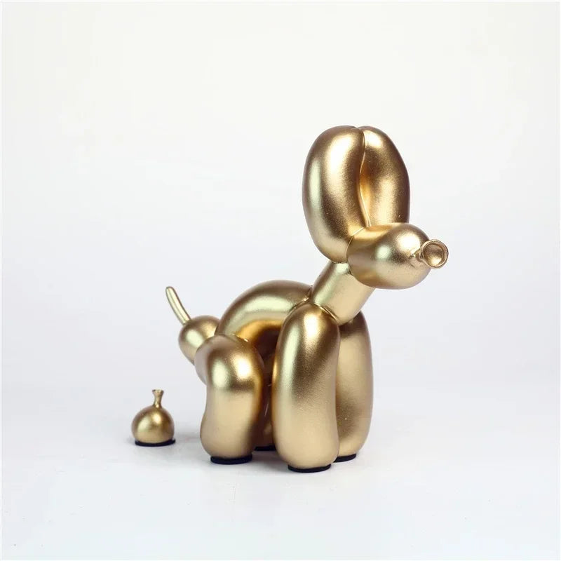 Elegant Gold Balloon Dog Sculpture