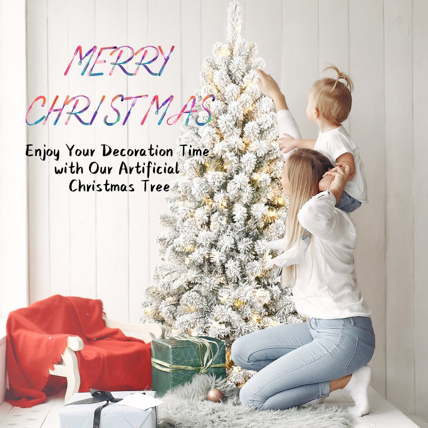 5FT PVC Memory Wire Christmas tree (With Light) - Korvel