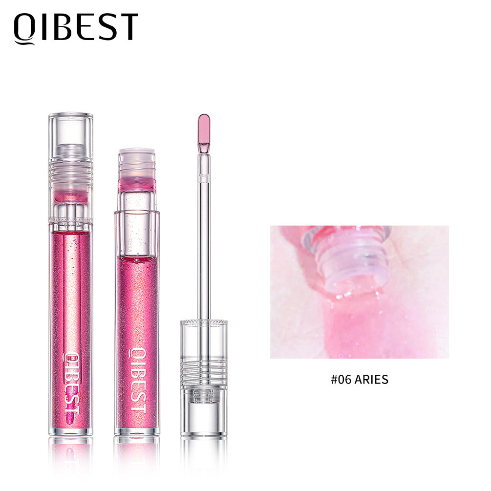 QIBEST Brillo de Labios Agua Ligera - Acabado Transparente Hidratante