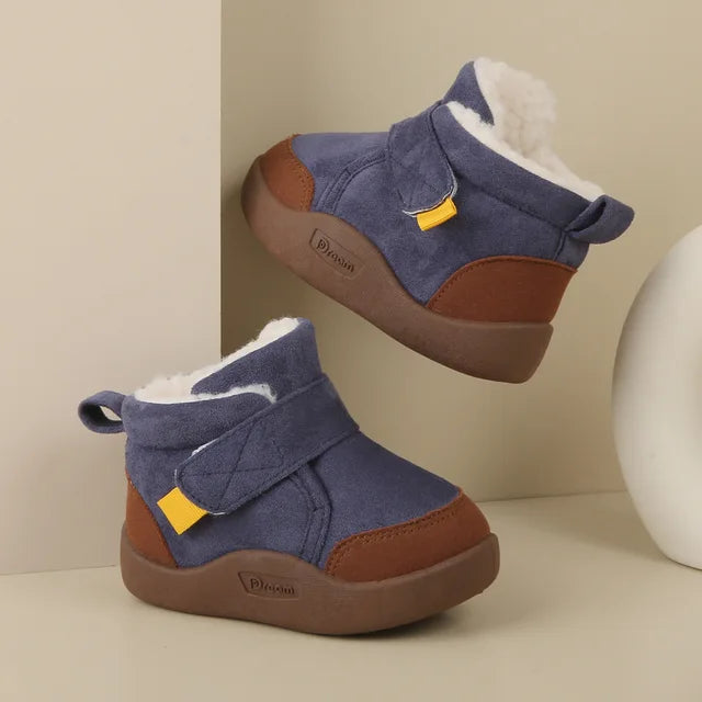 Winter Baby Girl Shoes Toddler Snow Boots Infant Plush Warm Kids Ankle Boots Boys Cotton Shoes - Korvel