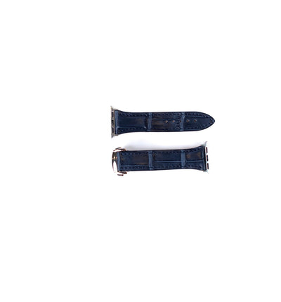 Navy Alligator Apple Watch Band