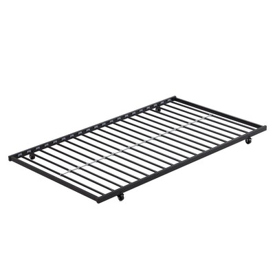 Estructura de Cama Litera Twin Premium con Cama Supletoria - Metal Negro