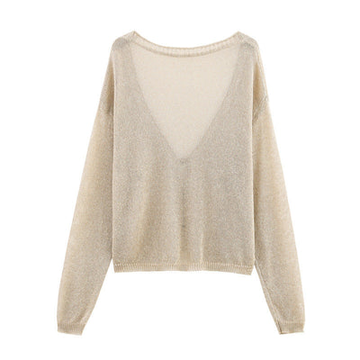 Versatile Women's Long Sleeve Knit Cardigan Jacket