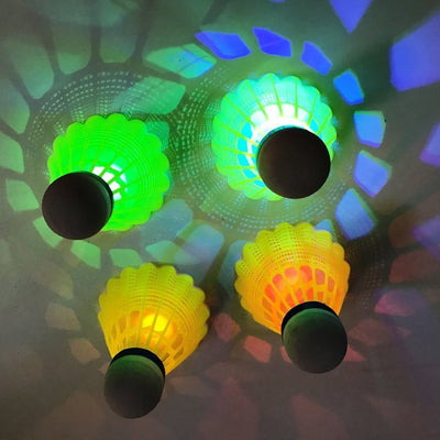 4-Pack LED Luminous Badminton Shuttlecocks