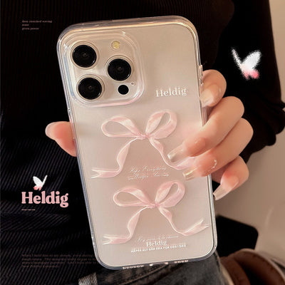 Sweet Pink Bow iPhone 15 Case - Premium TPU Protection