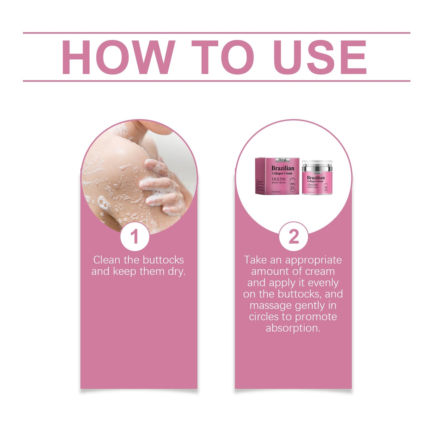 Collagen Butt Cream, Butt Care Lift Hydrating And Moisturizing Butt Line Massage Cream - Korvel