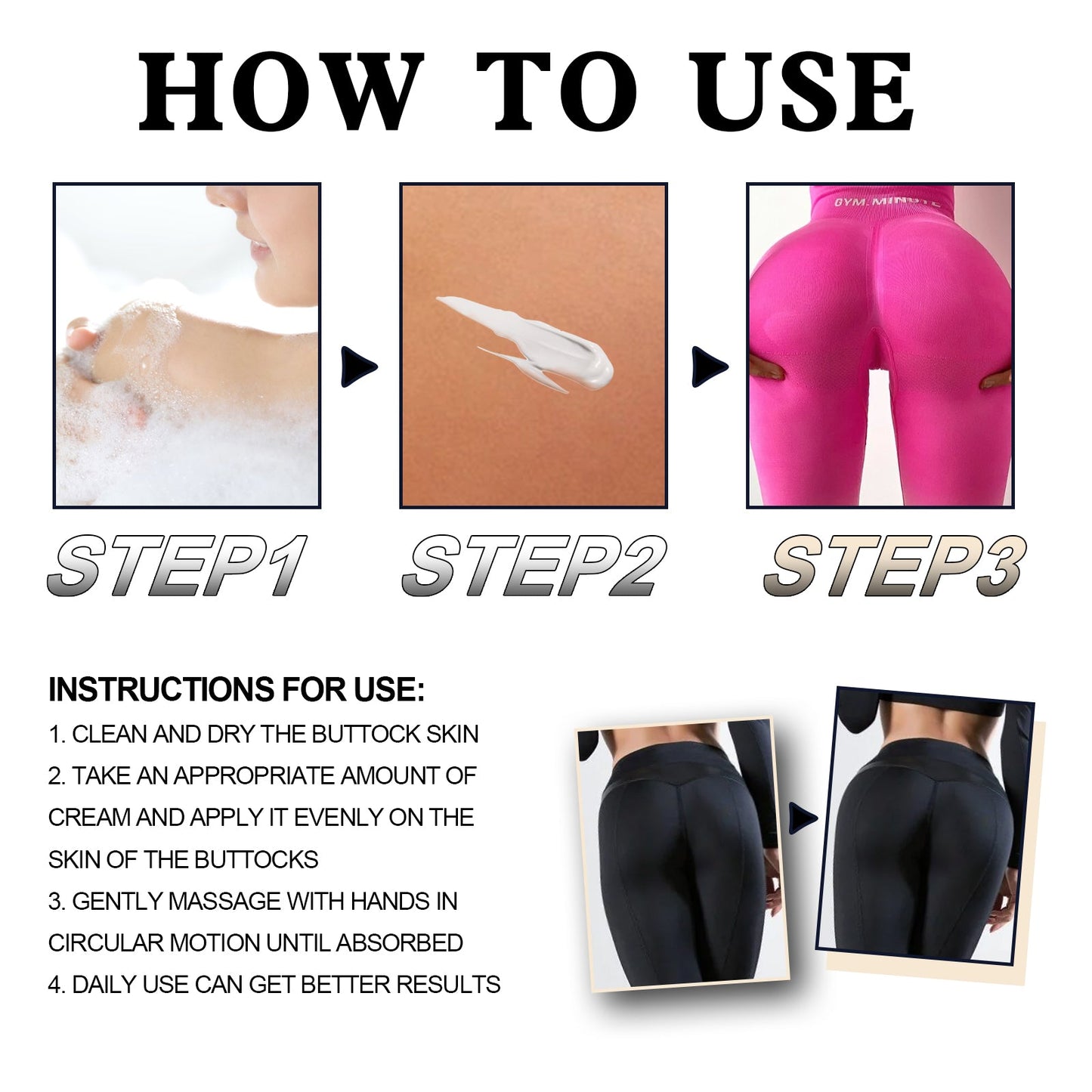 Buttock Care Cream, Repair Rough Buttock Skin Gentle Care Moisturizing And Moisturizing Skin - Korvel