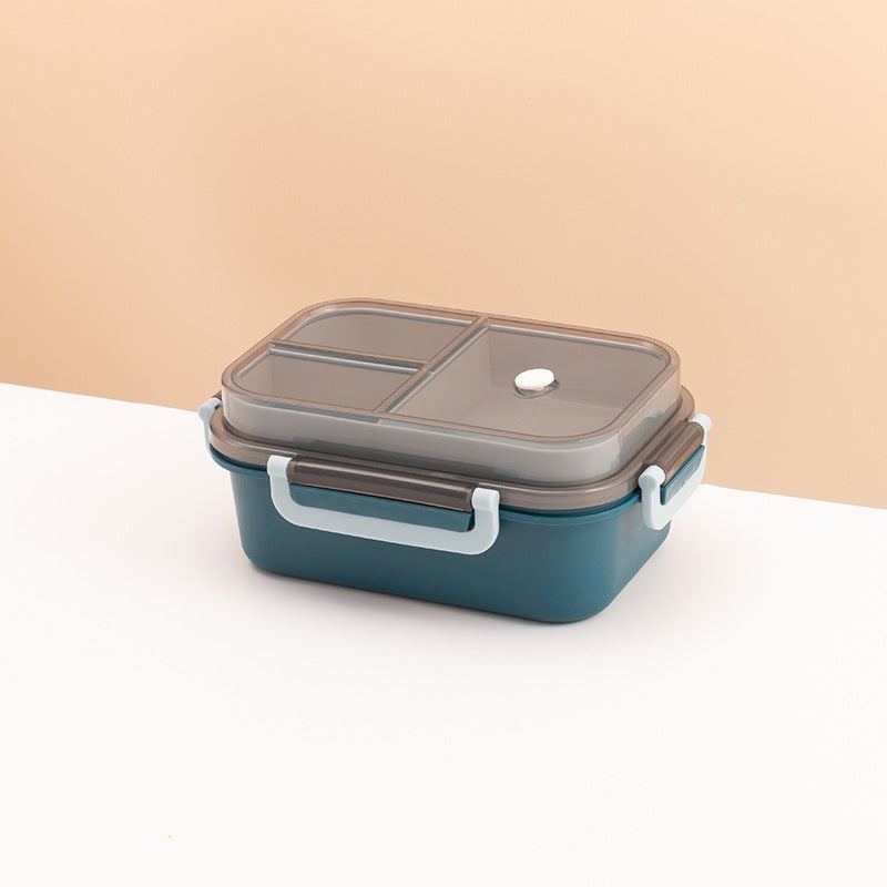 Classic Double-Layer Microwaveable Lunch Box with Tableware