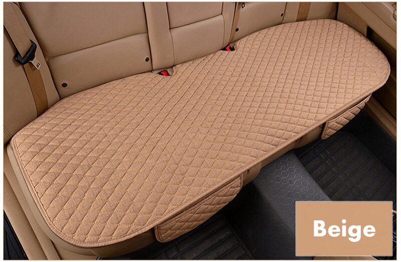 Flax Car Seat Cover Four Seasons Front Rear Linen Fabric Cushion Breathable Protector Mat Pad Auto accessories Universal Size - Korvel