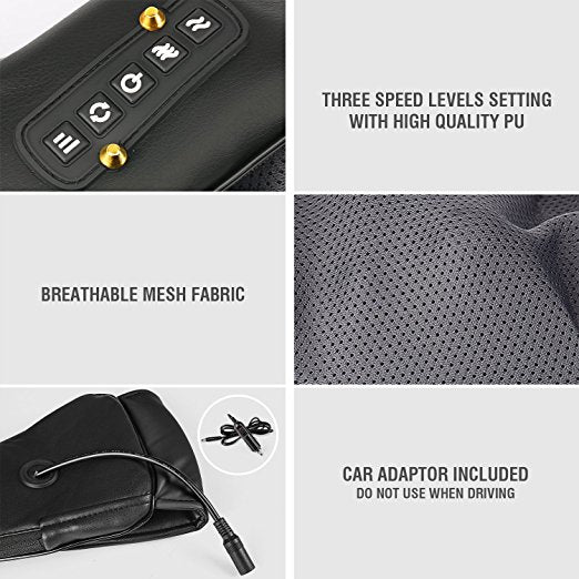 Massager Shiatsu LUYAO LY-580A+1 pour le cou et le dos