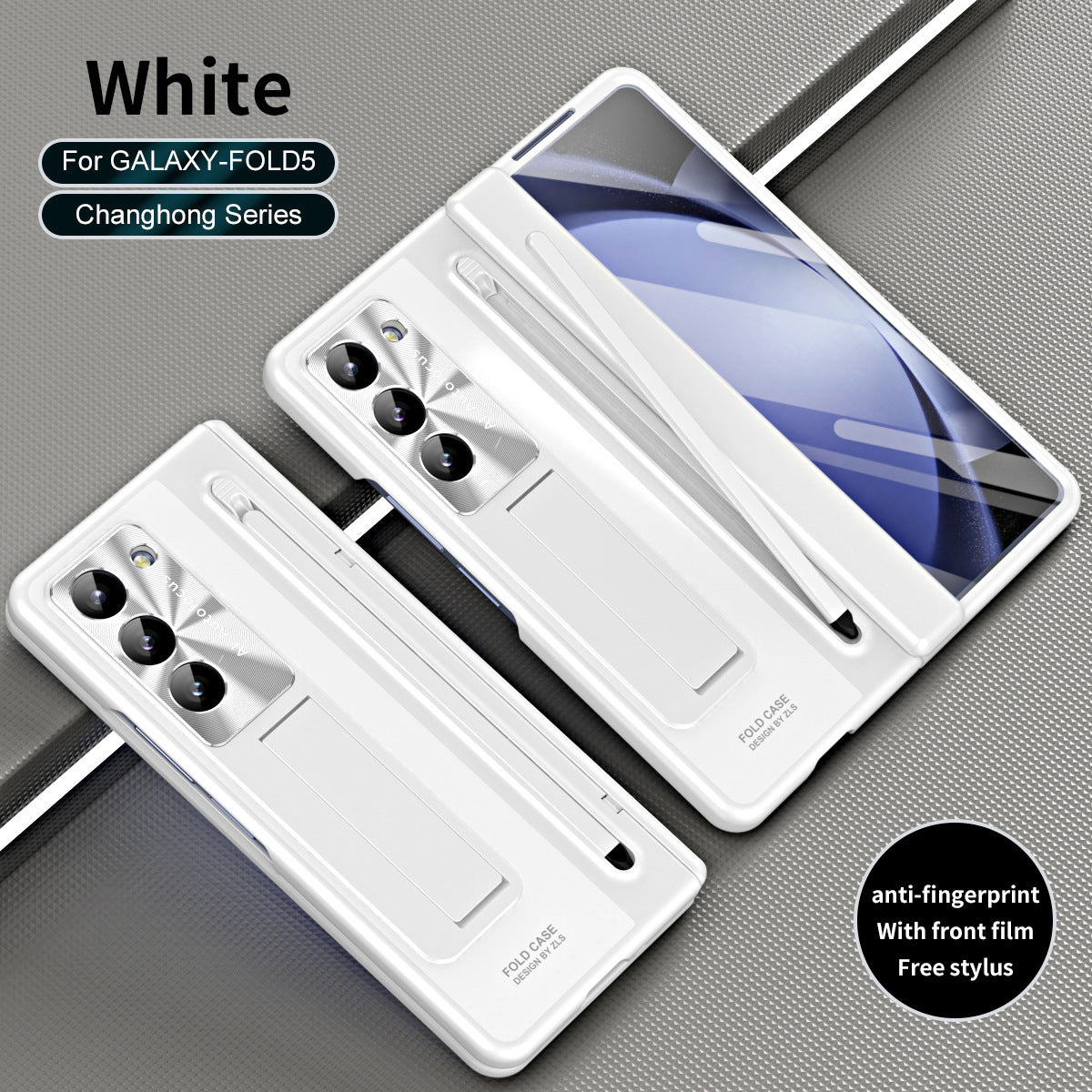 Suitable for Samsung Galaxy Z Fold6 mobile phone case shell film integrated bracket with stylus Z Fold5 anti-fall - Korvel