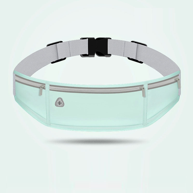 Running waist bag, sports bag, mobile phone storage, three pockets, lightweight, close fitting, non shaking, outdoor fitness, me - Korvel