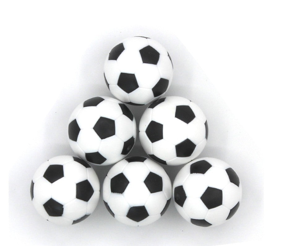 6 Pcs Table Football Plastic Soccer Ball Indoor Games 32mm - Korvel
