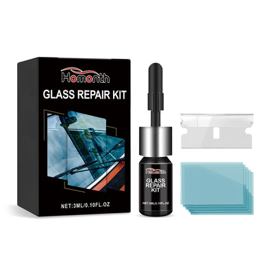 Glass Repair Kit, Auto Glass Cracks And Scratches Multi-Functional Adhesive Repair Solution - Korvel