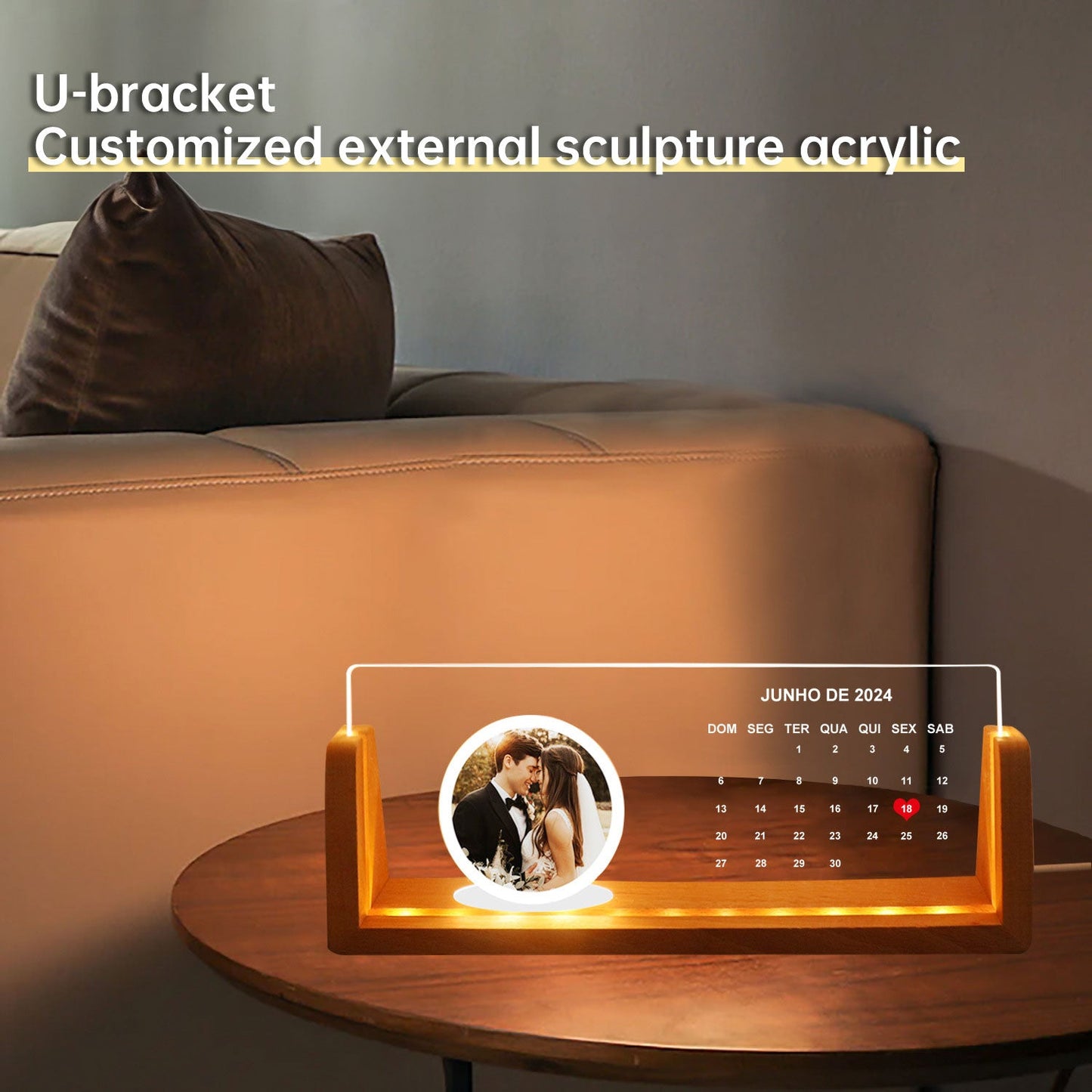 Personalized Acrylic Plaque with LED Night Light