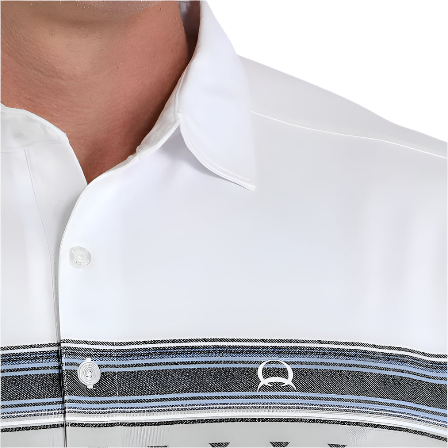 Cinch White ArenaFlex Performance Polo Shirt - Korvel