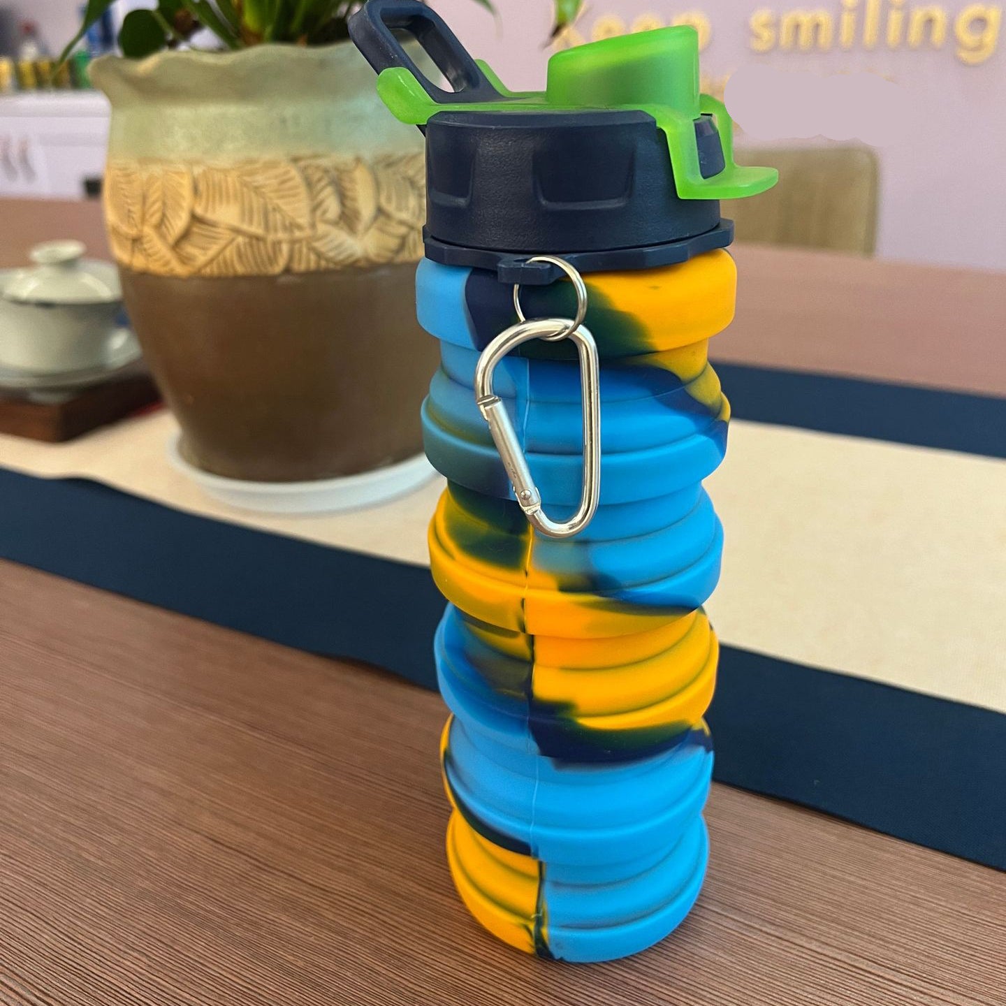 Botella de Agua Deportiva Colapsable de Silicona Innovadora