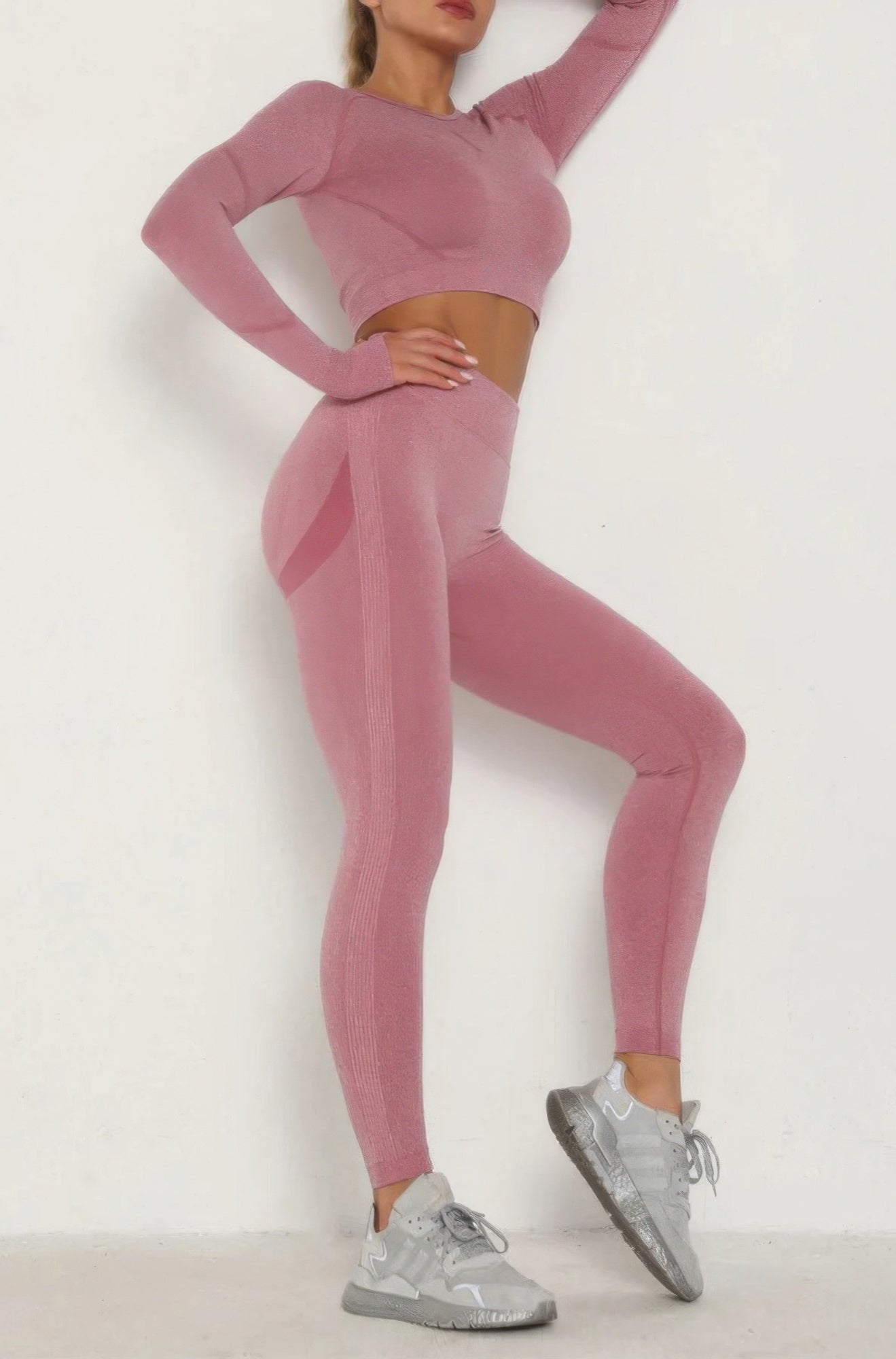 Ensemble de Leggings et Hauts Sans Couture